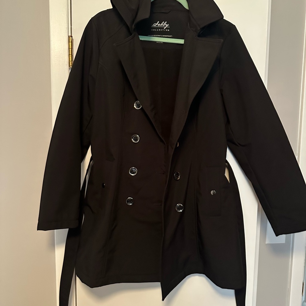 Ashley By 26 International Black Trench Coat Timeless Design